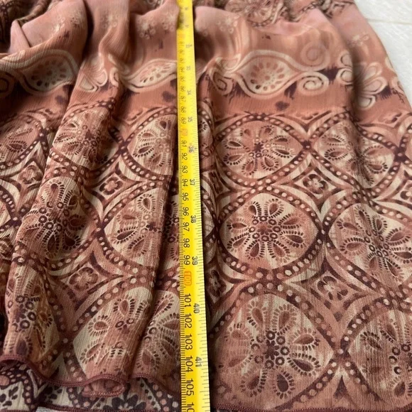 Vintage Halter Dress Boho Fall Earth-tone Women 
Size 4 Elegant Brown Patterned - Picture 4 of 6